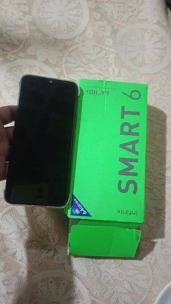 Infinix smart 6. only box open 10/10 condition only mobile with box 1