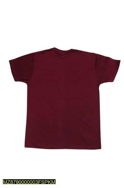 1 PC UNISEX STITCHED COTTON PLAIN T-SHIRT 1