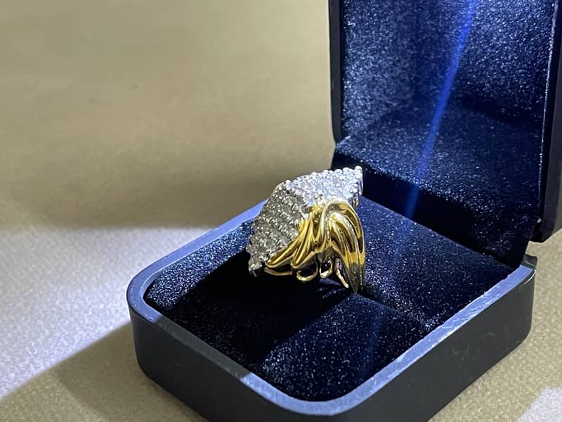 gold imported diamond ring with 1.5 crt Diamonds 4