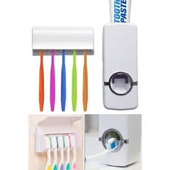 Toothpaste Dispenser With 5 Brush Holder Wall 0