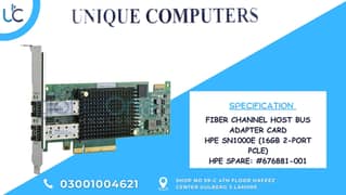 FIBER CHANNEL HOST BUS ADAPTER CARD HPE SN1000E (16GB 2-PORT PCLE) HPE 0