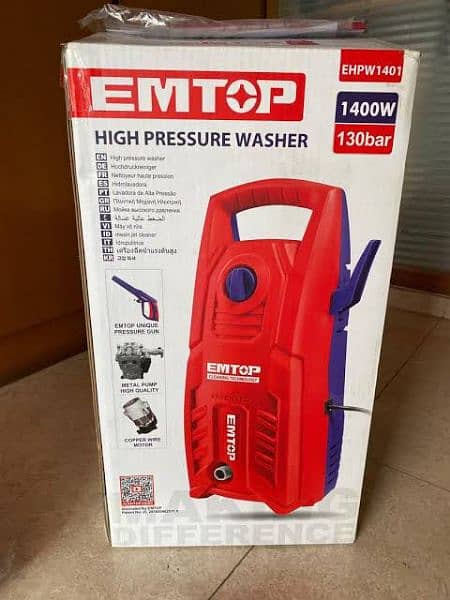 EMTOP industrial High Pressure Car Washer - 130 Bar, Copper Motor 9