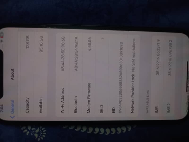 Iphone 12 128gb (Non PTA) FU (94% BH) 5