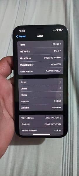 iPhone 12 Pro Max 256 GB 8