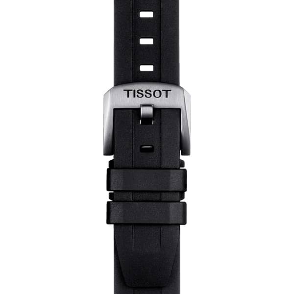 TISSOT Men Swiss Made Black Silicone Strap Watch - T120.410. 27.051. 00 3