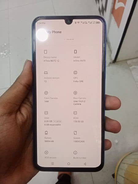infinix Note 12 G96 8+8=16GB Ram 128GB Room 10/9 condition LED Display 2