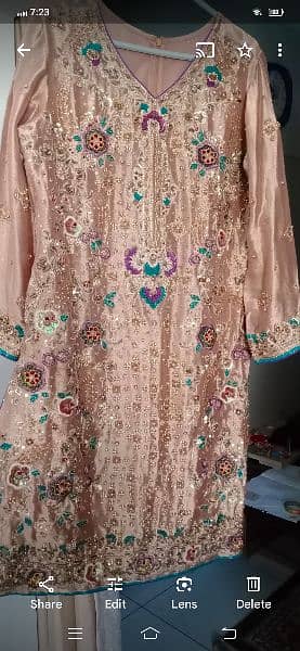 embroided ramna bridal shadi wear/party wear/formal dress 1