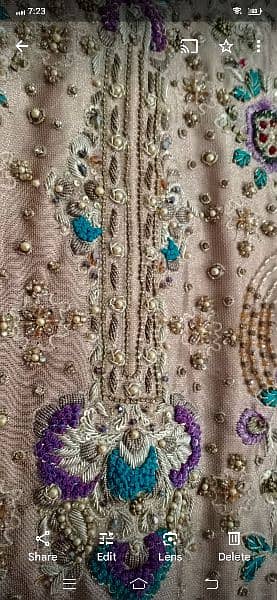 embroided ramna bridal shadi wear/party wear/formal dress 2