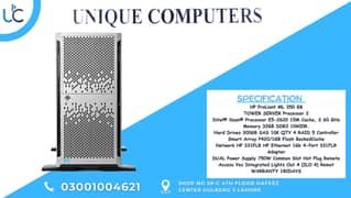 HP ProLiant ML 350 G8 TOWER SERVER Processor 2 Intel® Xeon® Processor