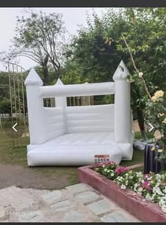 unique white jumping castle