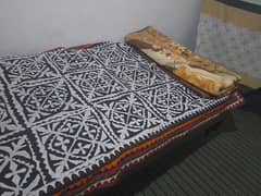 Single Wooden Bed With Mattress