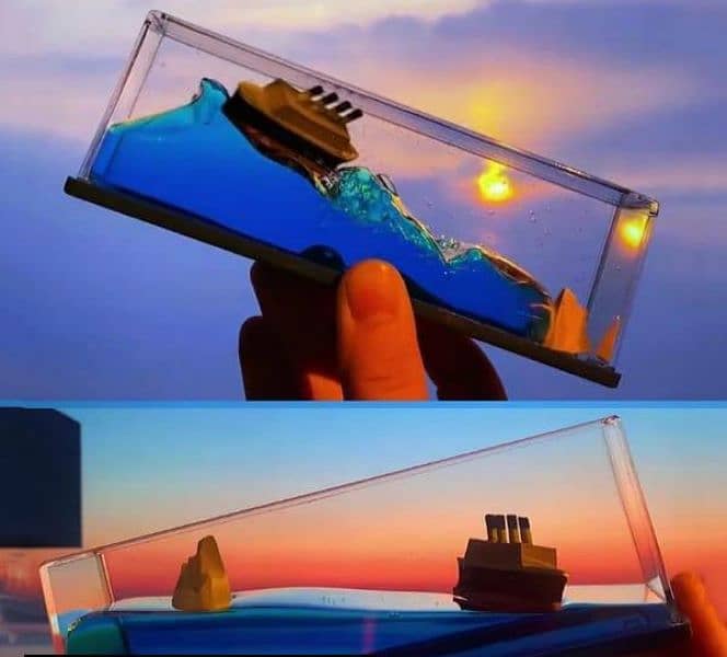 Creative cruise ship fluid drift bottle decorations 3