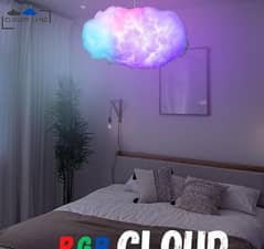 RGB cotton clouds night lamp control with remote, extra large