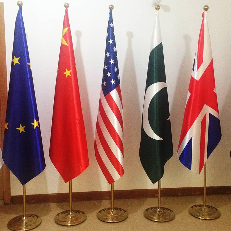 Fancy Indoor country flags &pole for embassy visa consulate,Table Flag 9