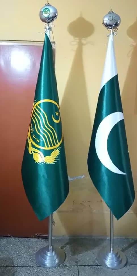 Indoor Flag & Pole for Punjab Government Office Decoration, Table Flag 3