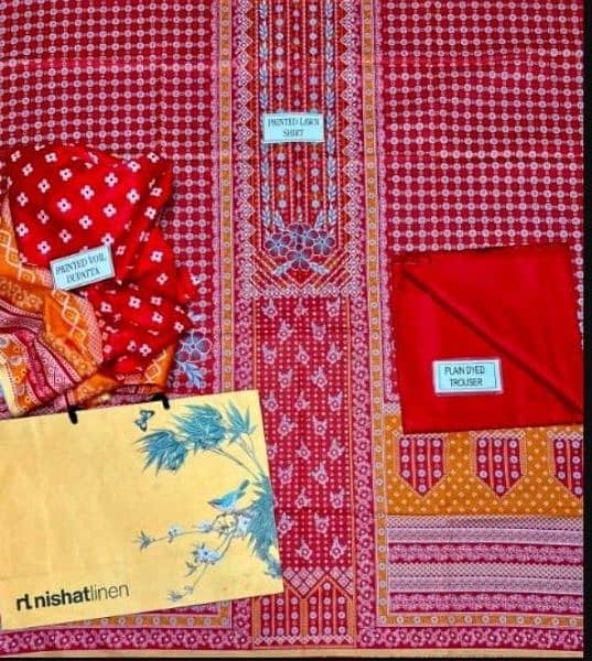 Nisha By Nishaat Lawn Unstitched Collection 3 Pieces Casual Wear smr24 15