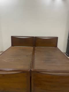 Wooden Double Bed Set for Sale