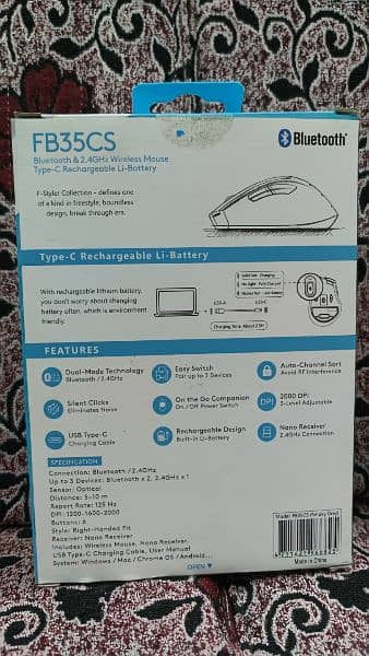 A4TECH FB35CS Bluetooth 2.4GHz Wireless Mouse 1