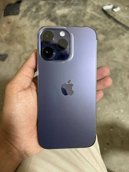 I phone 14 pro max 128GB with box & charger 10