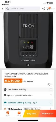 Trion Connect 1200 UPS for sale 0