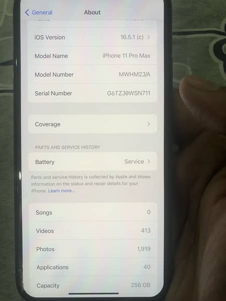 iPhone 11 Pro Max 256 GB 8