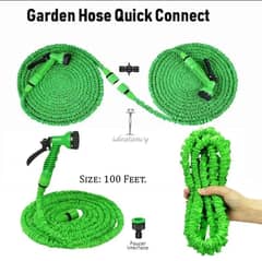 100ft 30m Expandable Flexible Magic Water Hose Pipe With Spray Nozzle 0