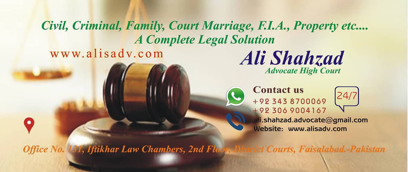 Court Marriage, Nikah, Divorce, Khula, Family Lawyer FSD 3o6-9oo-4167 2