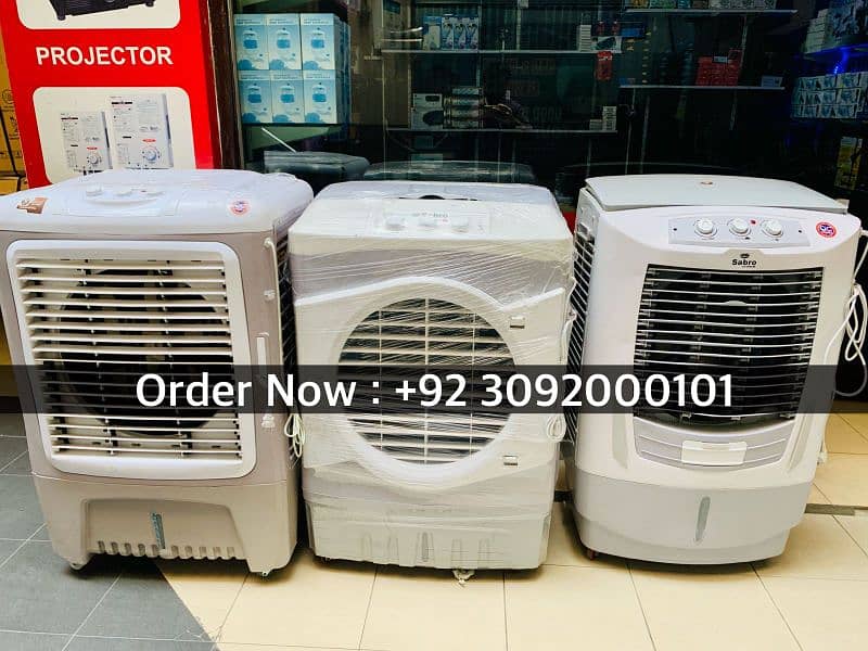 Inverter Moter Sabro Air Cooler 2024 Fresh Stock Pure Plastic Body 4