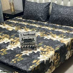 Gul Ahmed 3 Pcs Mix Cotton Printed King Size Double Bedsheet