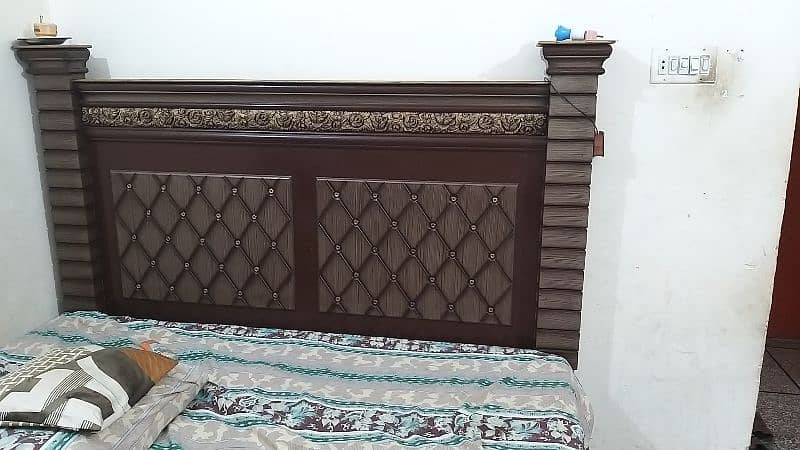 Double Bed with Dressing and 2 side table 2