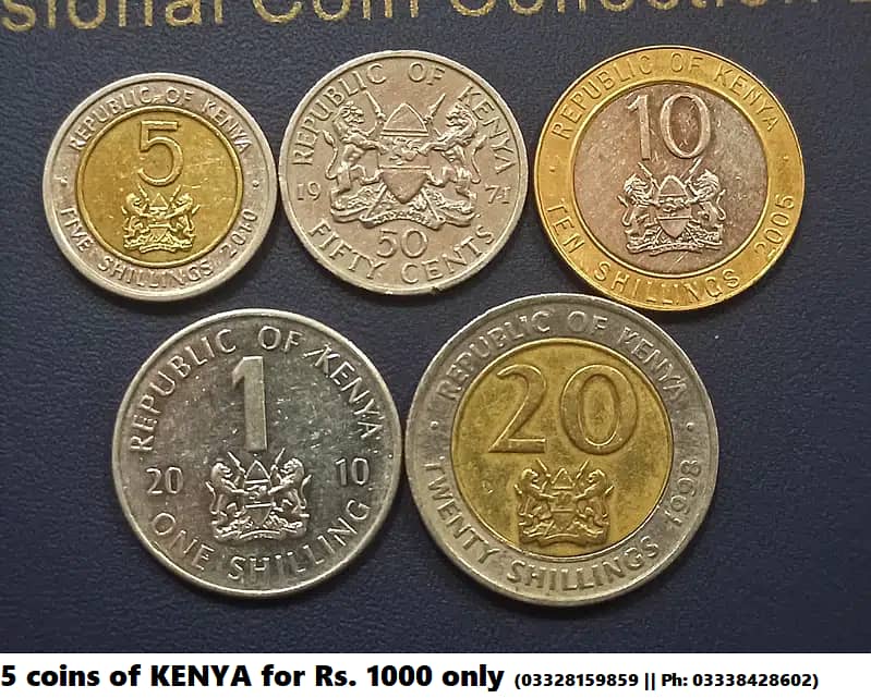 Antique African Countries Coins (Kenya, South Africa, Egypt, Morroco+) 4