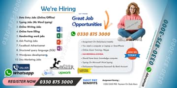 Handwriting & Online/offline  typing  jobs, data entry jobs, and form