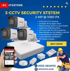 3 HIKVISION CCTV Camera Package Full HD 2-MP 0