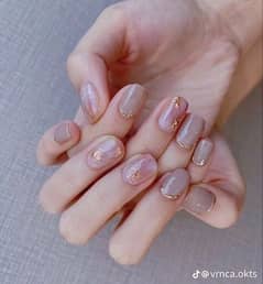 marble nail art and permanent nails 0