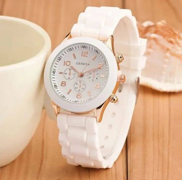 Geneva Watch Fashion Luxury Elegant Alloy Wristwatch Silicone Strap 7