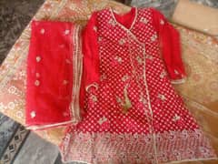 Brand new Party Wear 3 pc dress in red colour is for sale