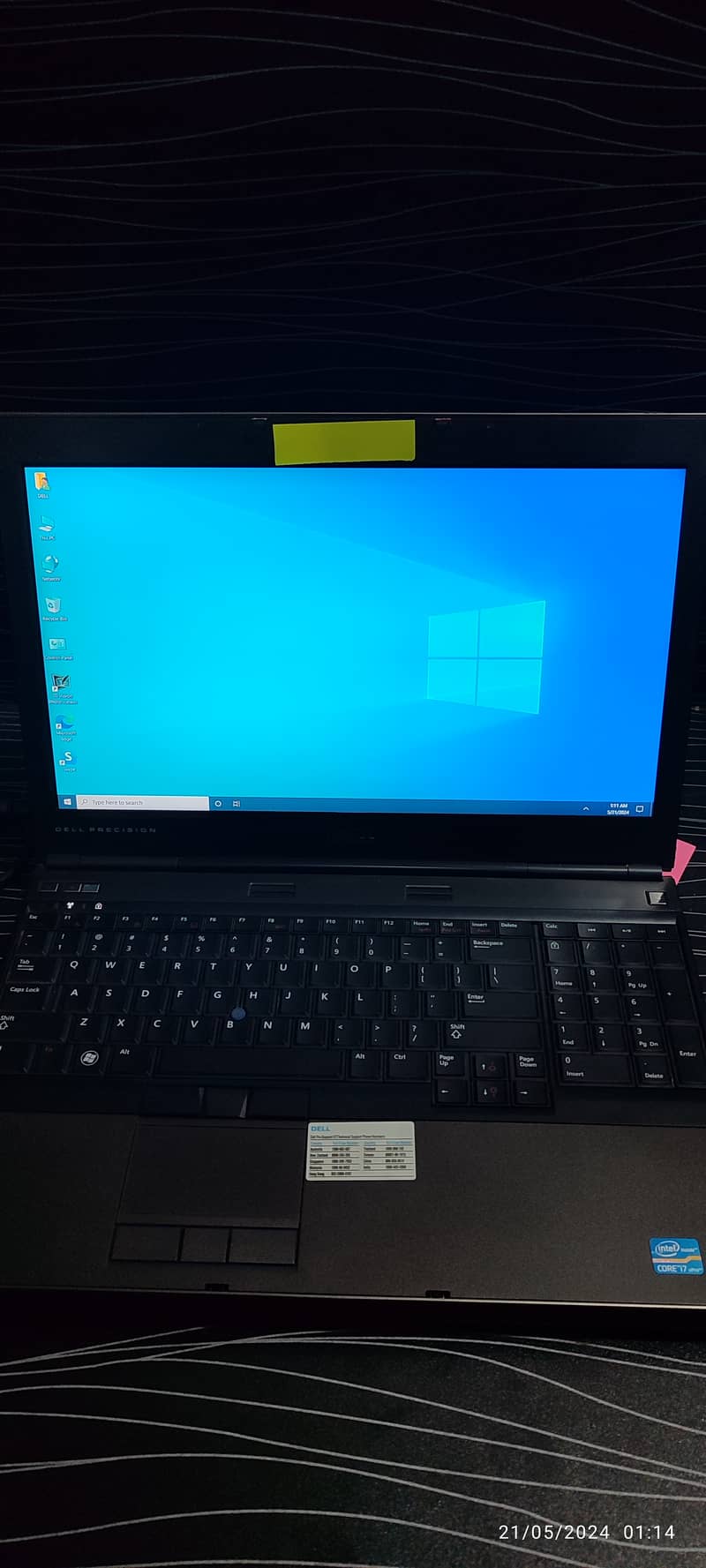 Dell work station 8gb ram 256gb with numpad 15.6" screen size 4
