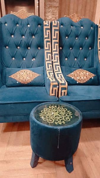 02 HiBack versace SOFA chairs with 01 small table 1