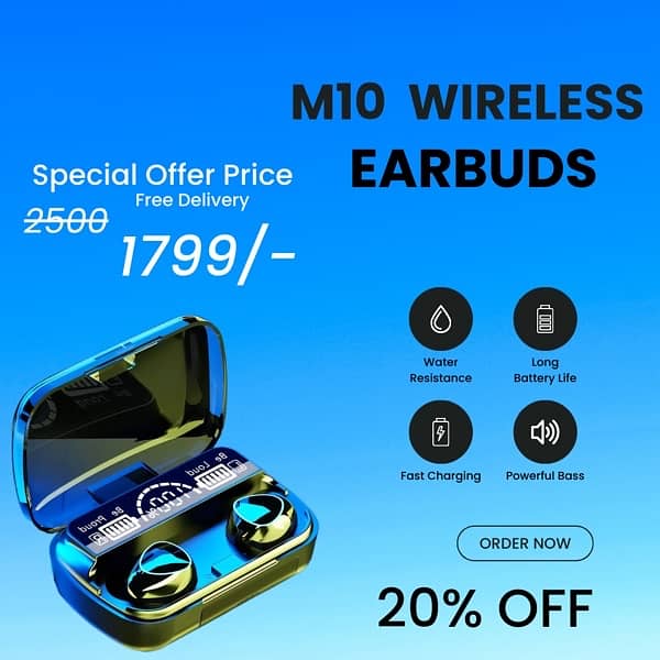 m10 wireless earbuds 0