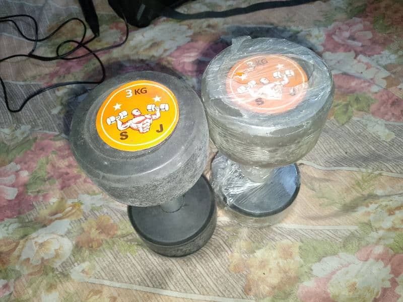 Three KG Dumbbells For Sale. 2