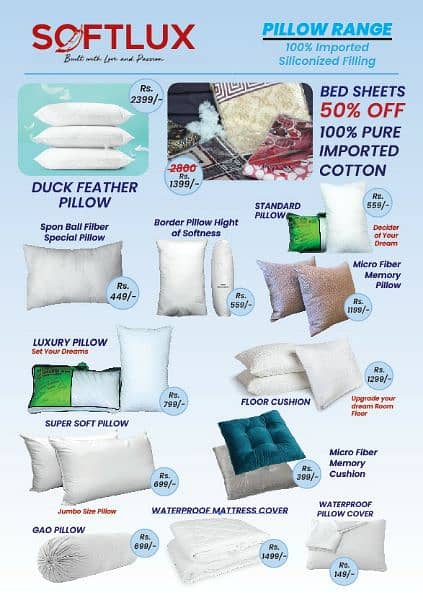 Ultra soft Duck feather pillows 2