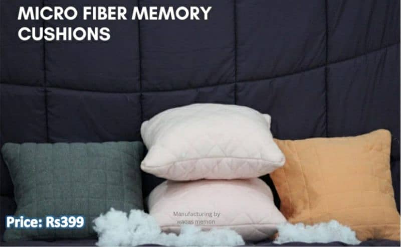 Cushions filled with premium micro fiber and Ball fiber. 1