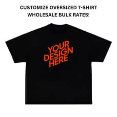 Customized Oversized T-shirts at wholesale rate