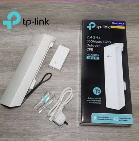 Tp link cpe220  Tplink CPE 220 Point to point out door device 0