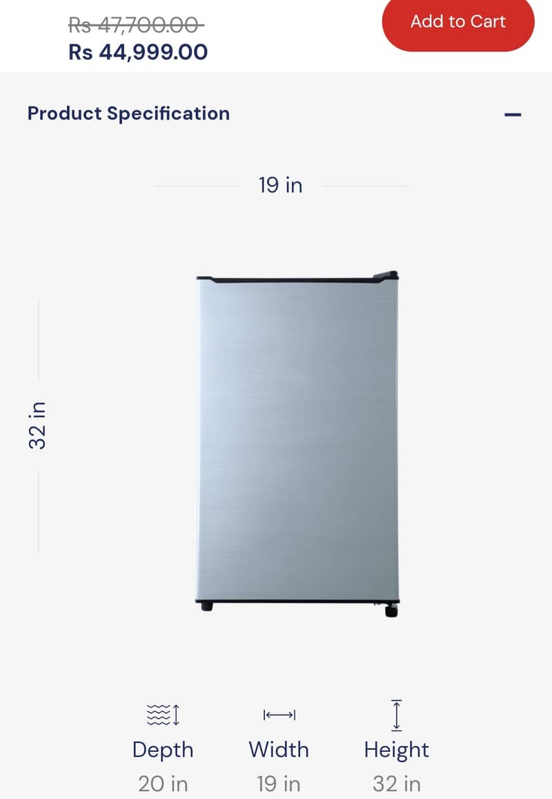 Sale of Dawlance Bedroom/Office Fridge 0