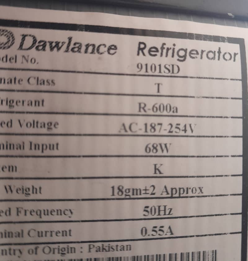 Sale of Dawlance Bedroom/Office Fridge 2