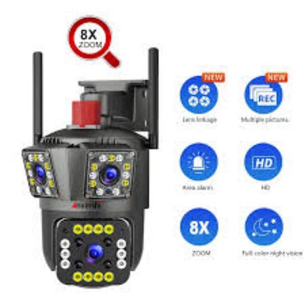 Outdoor WiFi Triple lense security camera,CCTV camera 1