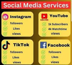 instagram/tiktok/youtube/facebook service avalible