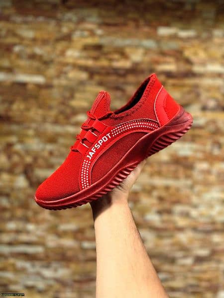 Men's Casual Breathable Fashion Sneakers, -JF018, RED 1