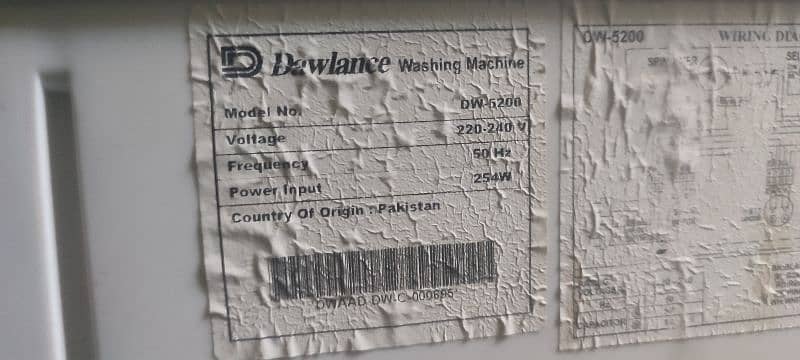 Dawlance Dual Washing Machine with Dryer. 0